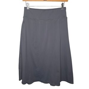 ANVIVO Gray Knee-Length Skort, Modest Long Athletic Casual Skirt, Size Large